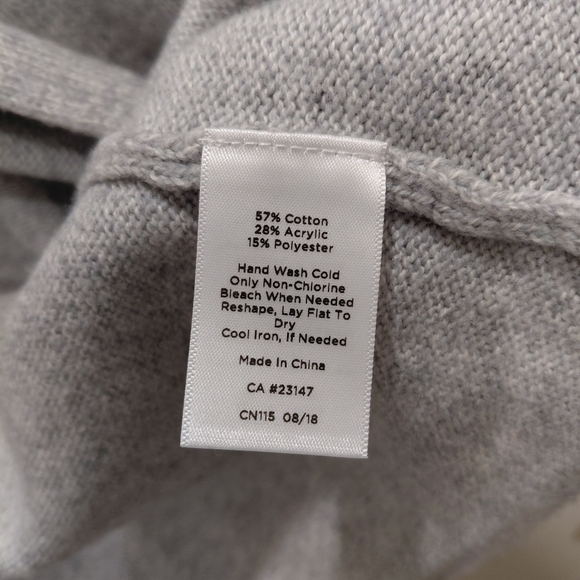 Talbots Sz 1X Blue Gray Patterned Long Sleeved Open Cardigan - Picture 3 of 4